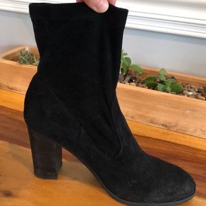 Black suede dolce vita booties size 8